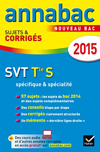 Annales 2015 SVT term S obligatoire et spécialité
